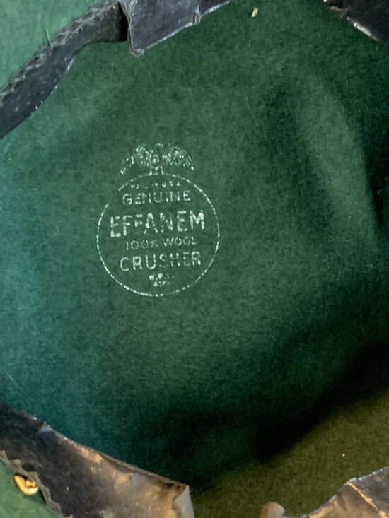 Ladies Green Crusher Wool Hat with Frog and Bead Accents by Effanem Vintage main image 16